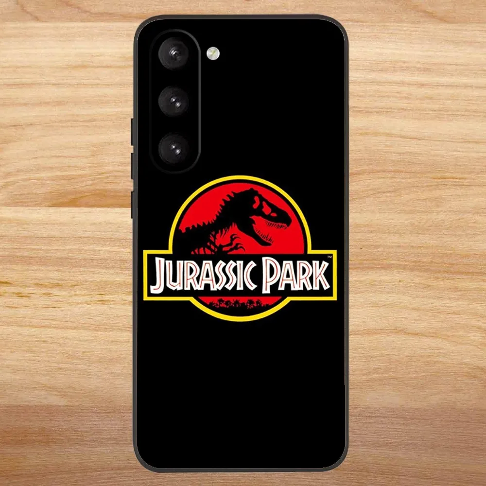 J-Jurassic Park Dinosaur World Phone Case For Samsung S23,23,22,30,21,10,9,Note20 Ultra,Lite,Ultra,5G,Plus,FE,Black Soft Case