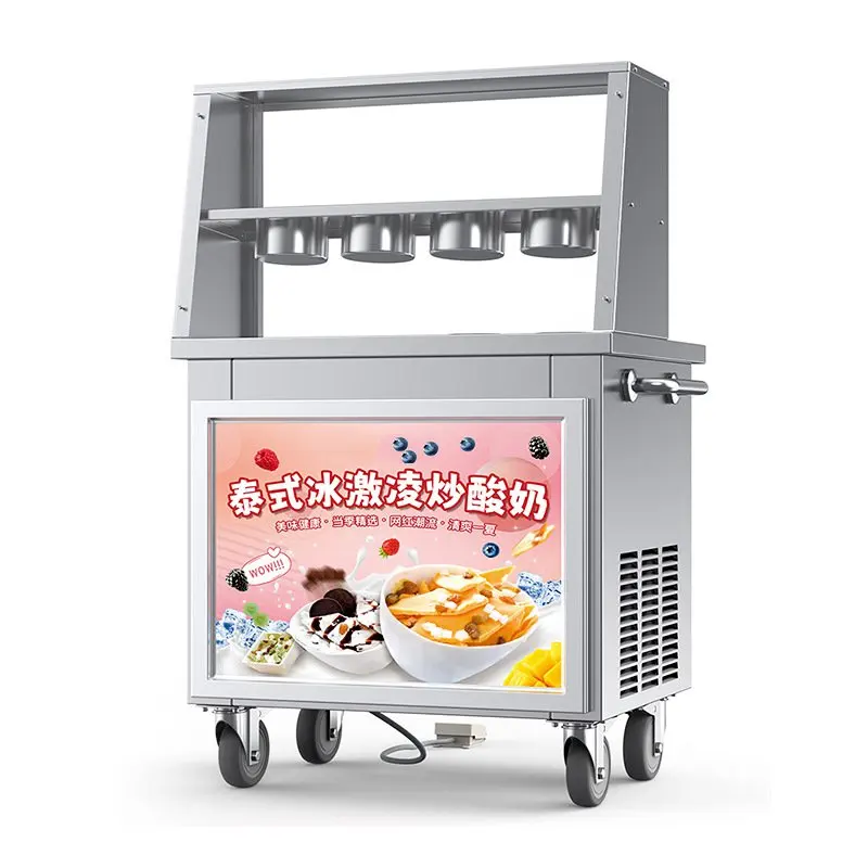 

STLF Thailand Vietnam New Small Commercial Ice Cream Machine Ice Cream Maker Roll Maker Machine Fried Yogurt Machine