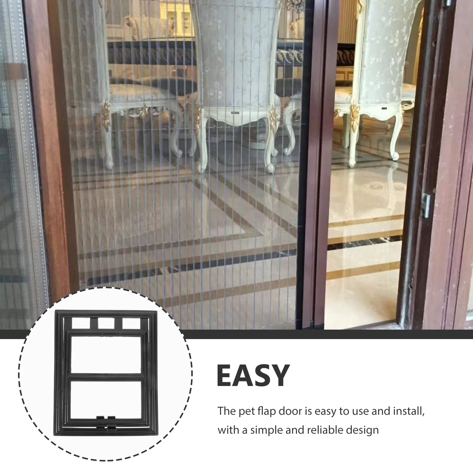 

Pet Door Screen Dog Flap Heavy Duty Replacement for Small Dog Cat Screen Door Safe Access Pet Doors