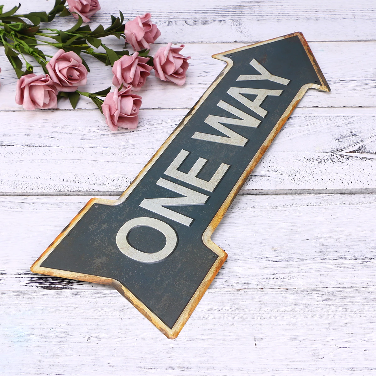 

Iron Signboard Retro Wall Decor 45x16cm Direction Indicator Tag Bar Hotel Exit Sign Letter Board Display Notice Goods