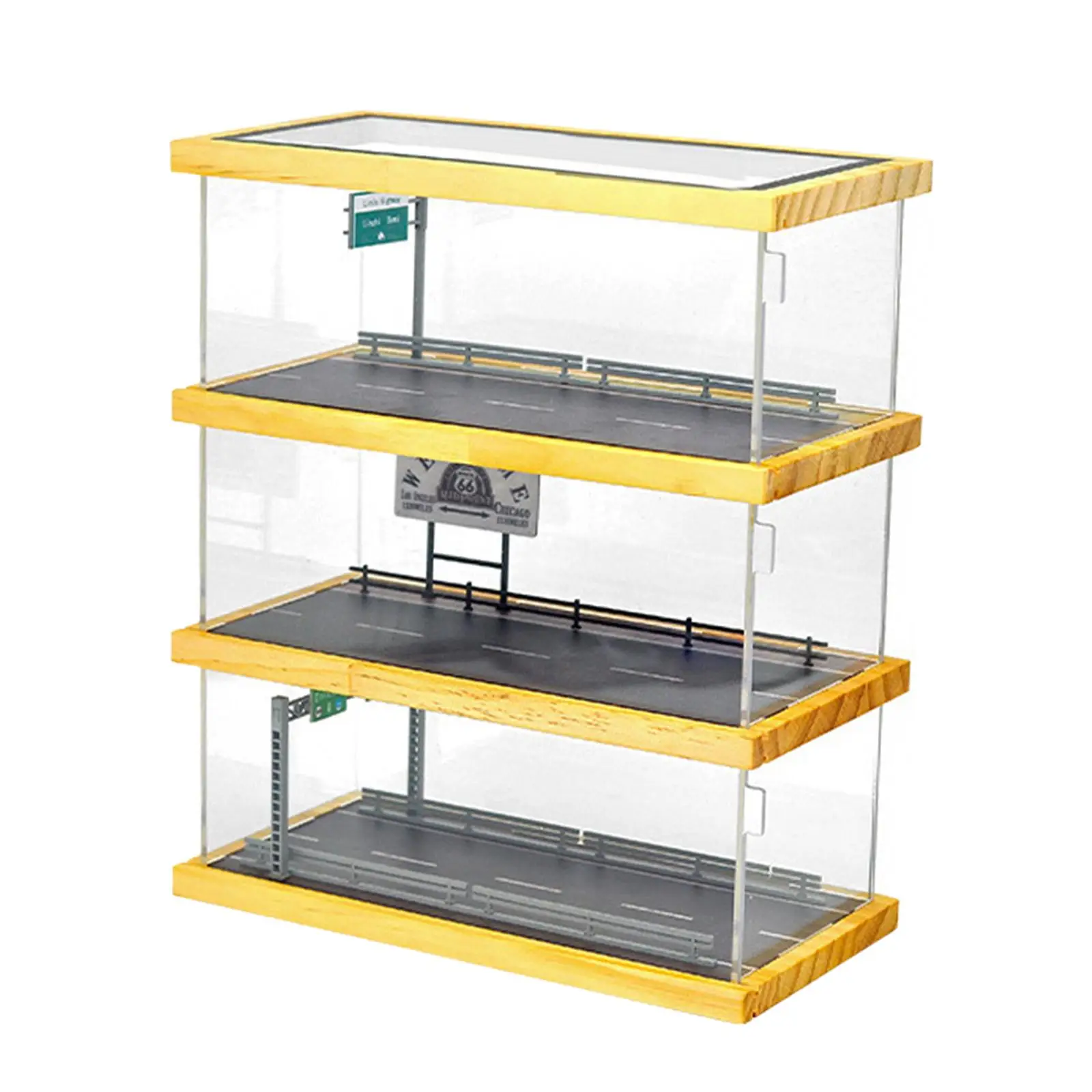 1/64 3 Tier Parking Display Case Diecast Car Garage Display Case 15 Parking Space for Home Alloys Car Model Diorama Decoration