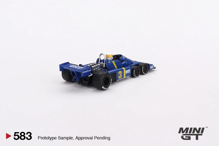 MINIGT 1/64 Tyrrell P34 #3 Jody Scheckter 1976 Swedish GP Winner MGT00583-CH Car Alloy Diecast Metal Model Kids Toys for Boys