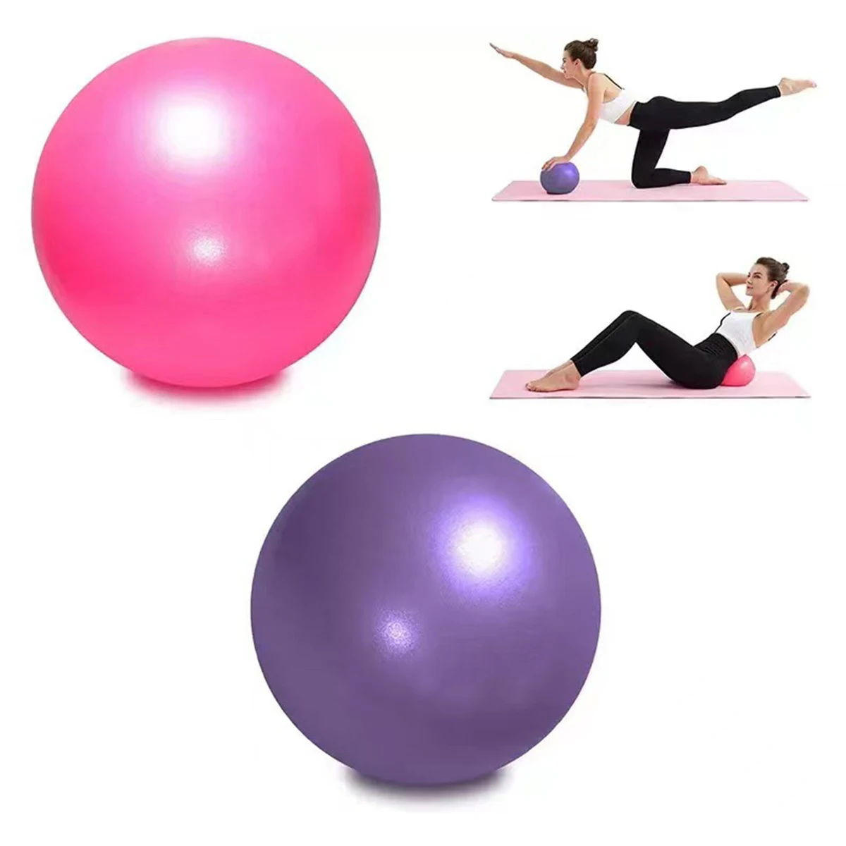 Small Pilates Ball, Therapy Ball, Mini Workout Ball, Core Ball, 9.8 Inch Small Exercise Ball, Mini Bender Ball, Pilates, Yoga, W