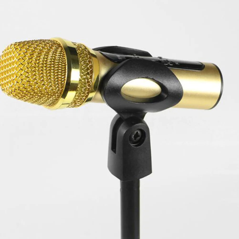 

2pcs Desktop Microphone Stand Heavy Duty Bracket Support For 2.8-4.5Cm Mics Conference Room Live Broadcast Home Use Plastic