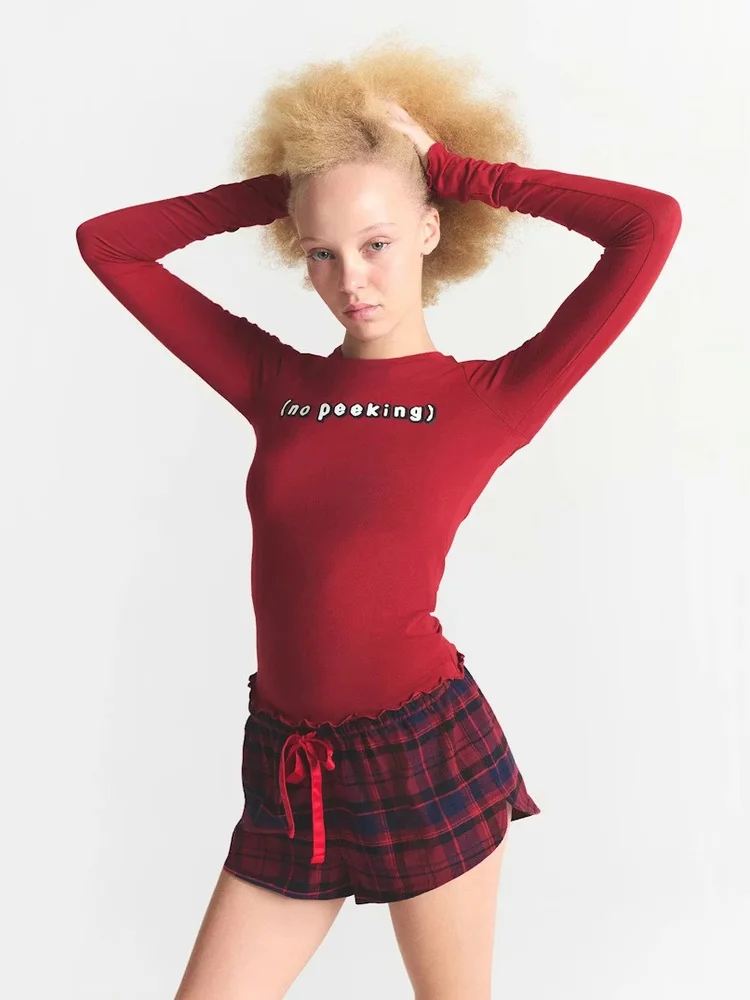 

Cisas Limited Edition American Hot Girl Cheered Long Sve irt And orts Set with Lace Hem for Women Faionable Ca...