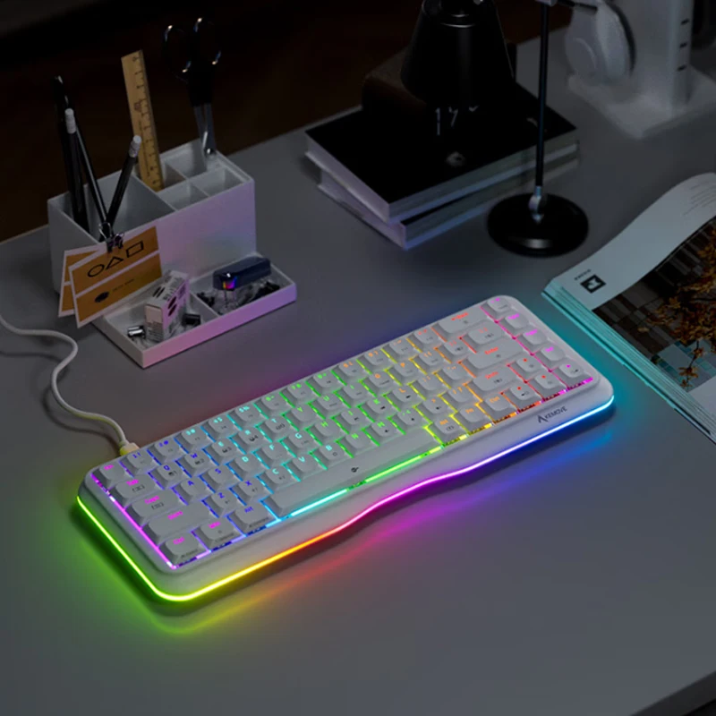 KEMOVE K68SE Wired Mechanical Keyboard Ergonomic RGB 68-key Pc Laptop Accessories Business Office Mute Design Keyboard Win Mac