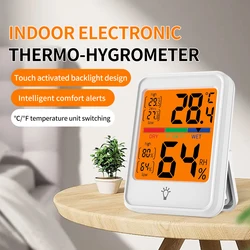 MC41S Electronic Digital Temperature Humidity Meter Backlight -20~70℃ Portable Indoor With Stand Magnet Thermometer Hygrometer
