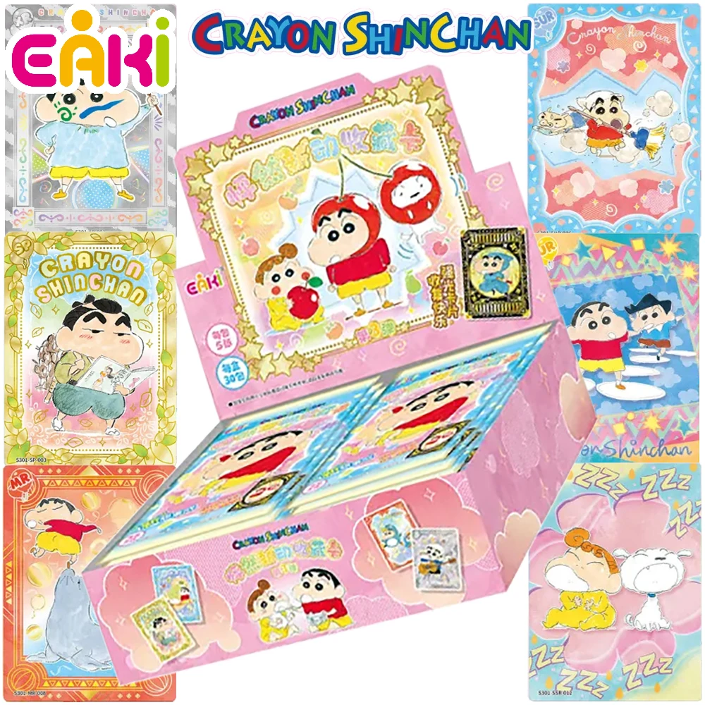 

Genuine Eaki Crayon Shin-chan Collection Cards Toys High Score Comedy Animation High Quality Character Cards Surprises Friends