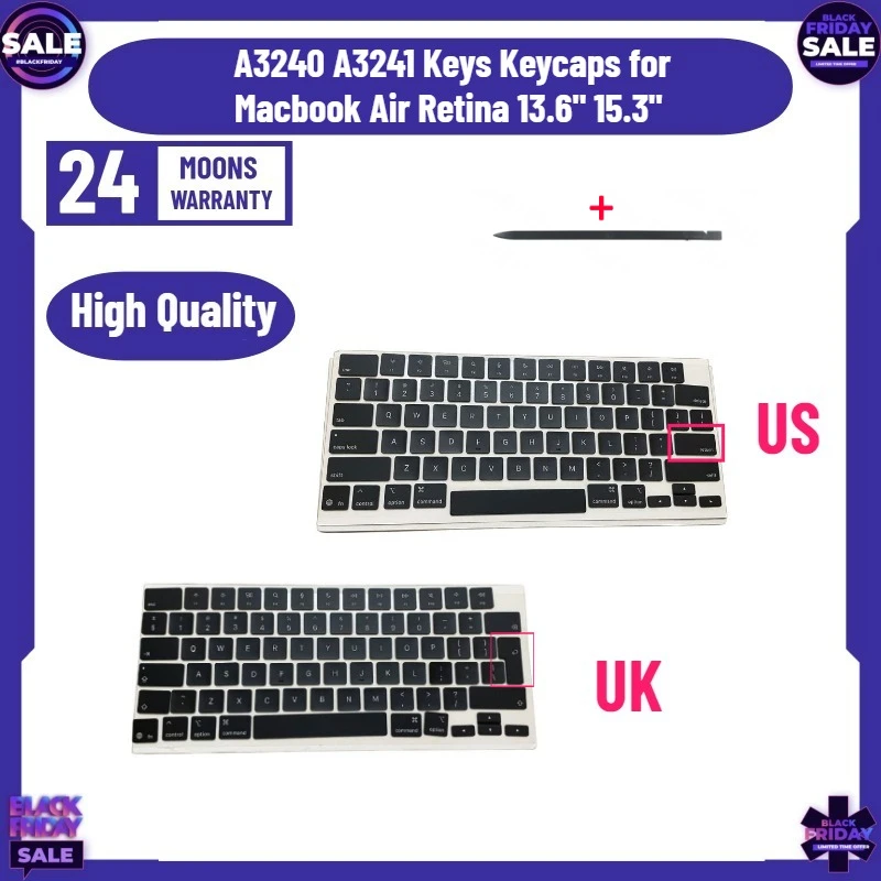 M4 A3240 A3241 Keys Keycaps for Macbook Air Retina 13.6