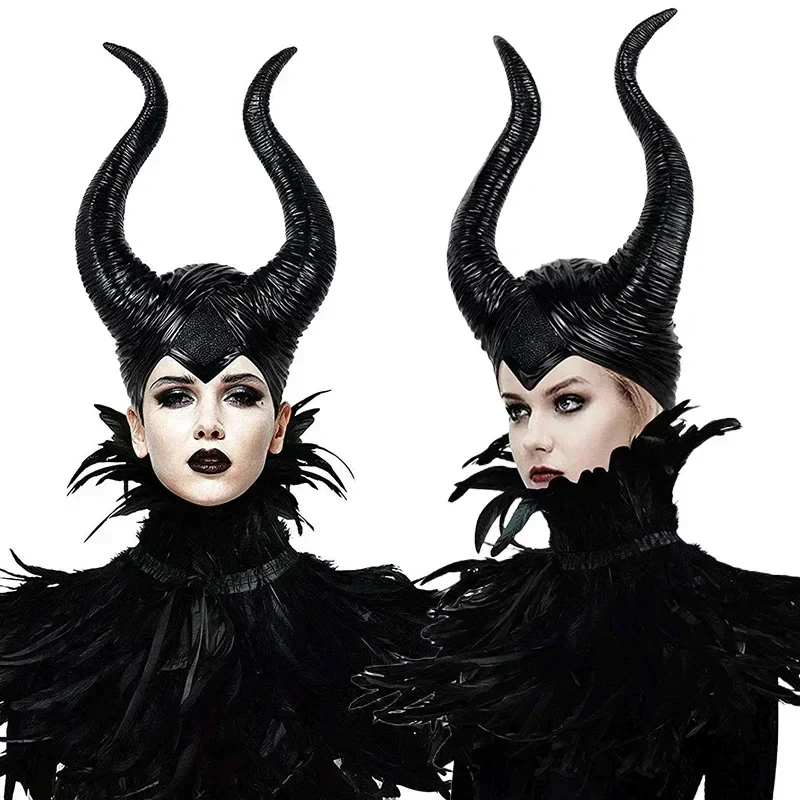 

ABC123Maleficent Women Halloween Party Maleficent Adult Cosplay Costume Mask Headpiece Hat Carnival Witch Helmetb;6'j,k.9;a