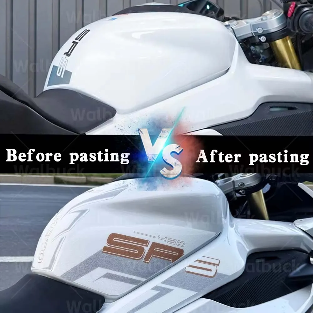 For 450sr-s 450 sr 450SR 450SR-S 2022-2024 Motorcycle Fuel Tank Pad Sticker Frosted Protector Decal Accessories