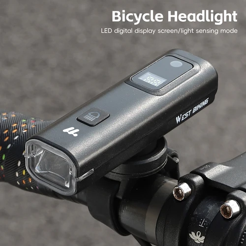 Imagen 2 del producto Luz Delantera para Bicicleta WEST BIKING de 400 Lúmenes, Recargable Tipo-C, Linterna LED para Bicicleta de Montaña y Carretera, Resistente al Agua