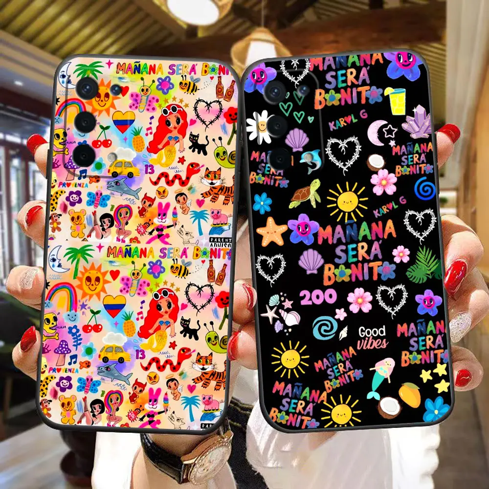 Manana Sera B-Bonito K-Karol G غطاء جراب هاتف ل ممن لهم رينو 14 14F 13 13F 12 11 11F 10 8 8T 7Z 7 6 5 5F 4 4F لايت برو حافظة من البولي يوريثان