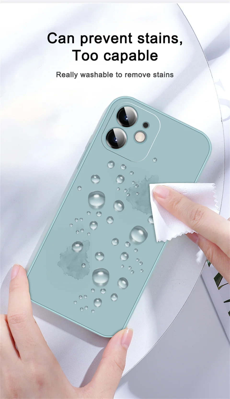 Luxuriöse, stoßfeste Hülle aus flüssigem Silikon für iPhone 17, 11, 12, 13, 14, 15 Pro Max, 7, 8, 15 Plus X XS XR Max, Mini-Rückseite, weiche Abdeckung – Detail 15