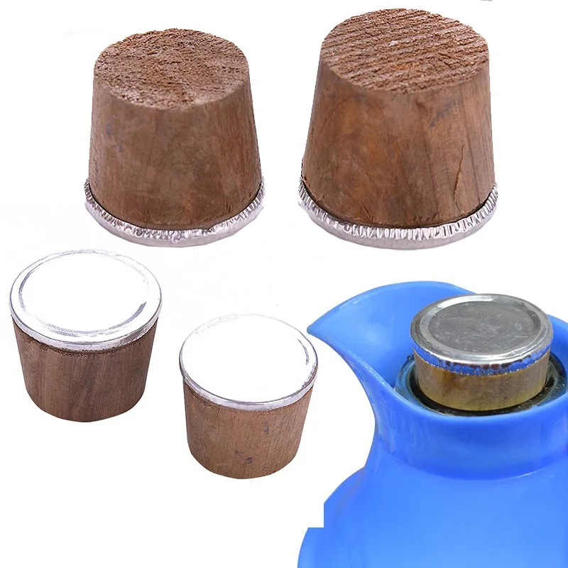 Wood Thermos Stopper Sealed Safe Durable Vacum Flask\'s Cork Plug Lid Cap Bottle Cork Plug Replace Kettle Accessories Tool