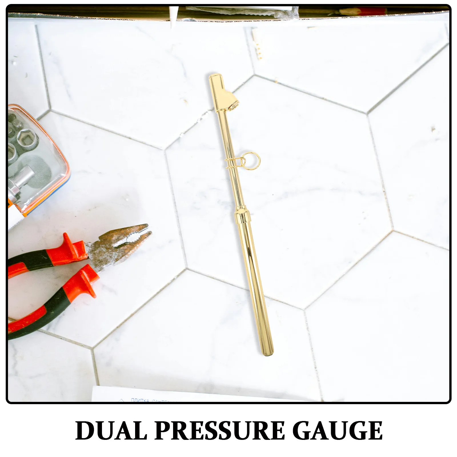 Dual Head Tire Pressure Gauge Pen Zinc Alloy Heavy Duty Truck Tyre Checker Portable Accurate Air Pressure Monitor for Car