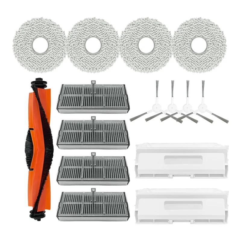 

15 шт. для Xiaomi Mijia H40/D101CN запасные части, щетка, фильтр, мешок для пыли, ткань для швабры, необходимый аксессуар для улучшенной очистки-