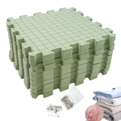 9Pcs Foam Blocking Board Ultra Thick Foam Knitting Block Mat Portable Grid Knitting Board Reusable Foam Crafts Blocking Mats
