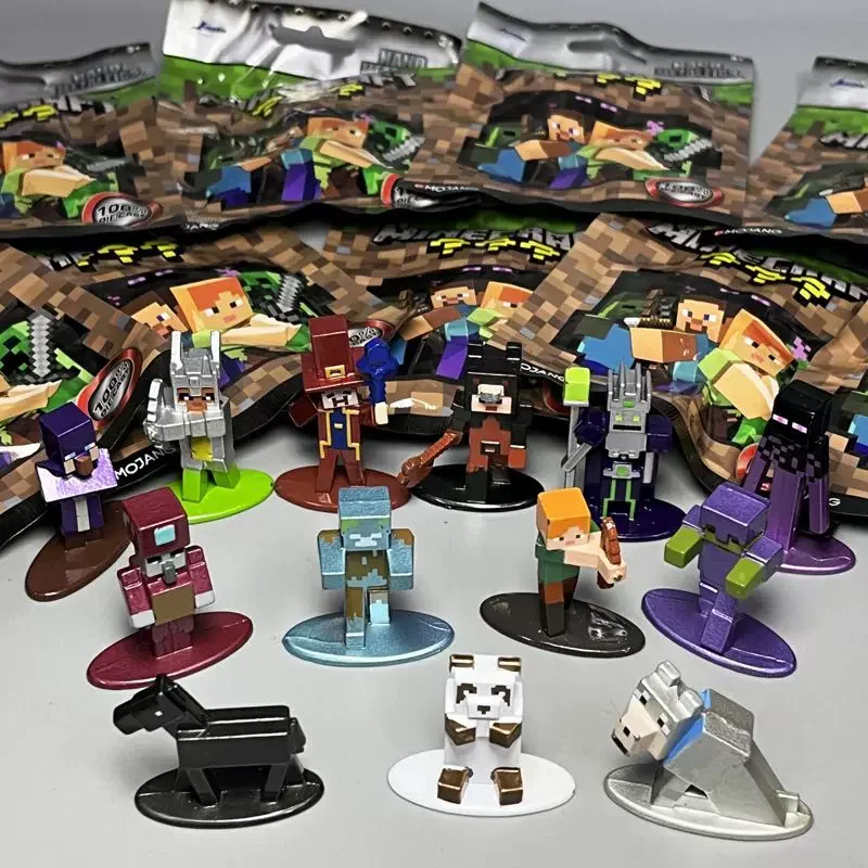 

Коллекционные фигурки Jada Nano Metalfigs Minecraft W1: Стив, Эндермен, Вайтер, Крипер — загадочные игрушки-сюрпризы в слепых пакетах, модели аниме-персонажей