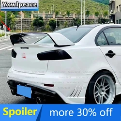 For Lancer Evo 2008-2015 Spoiler High Quality ABS Material Primer Color Rear Trunk Spoiler Body kit Accessories