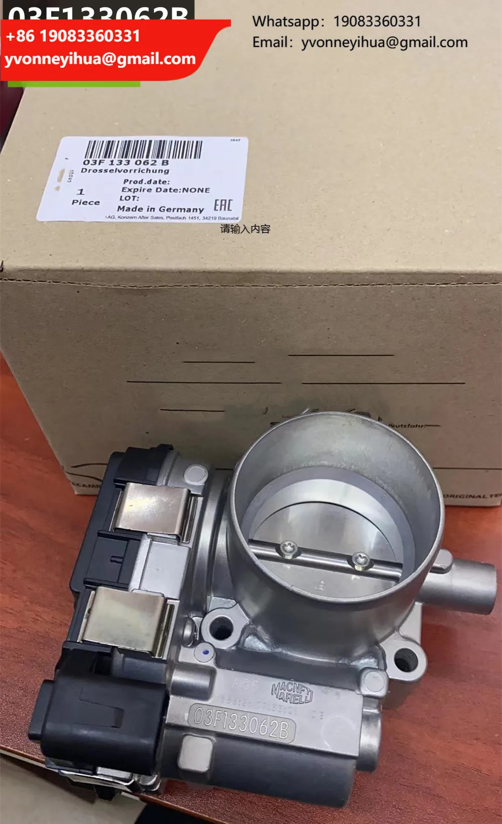 

Genuine NEW OEM Throttle Body For VW Jetta Audi A3 Skoda 1.4l 2013-2018 03F133062B 03F133062C 03F133062 04E133062 04E133062B