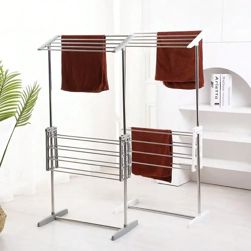 

Retractable Clothesline, Drying Rack, Stainless Steel Freestanding Clothes Drying Rack With Adjustable Bar Suitable For Drying