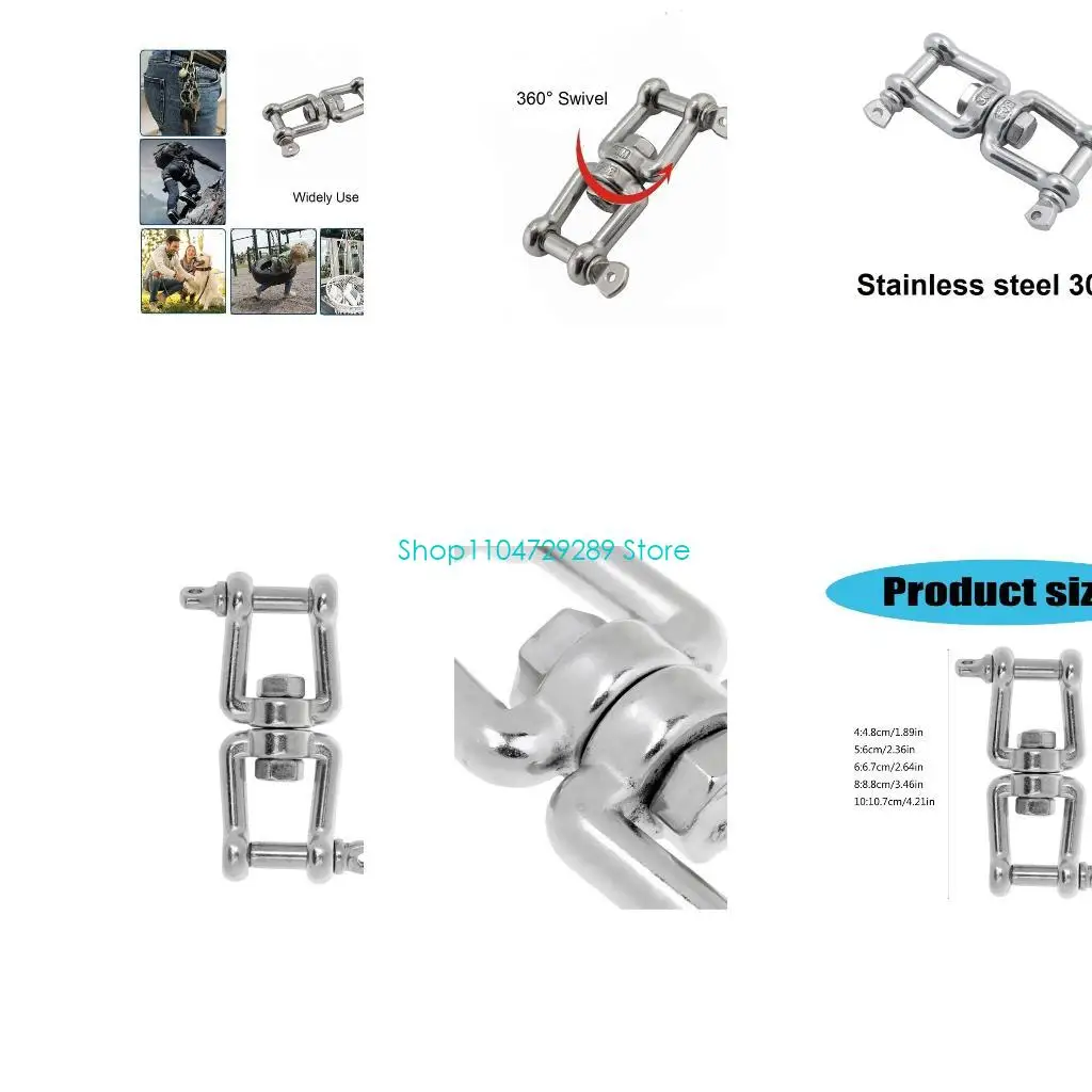 

D8KE Marine Grade Steel Anchors Shackle Marine Anchors Connector Sailings Gear for Secure Boat Mooring & Maintenance