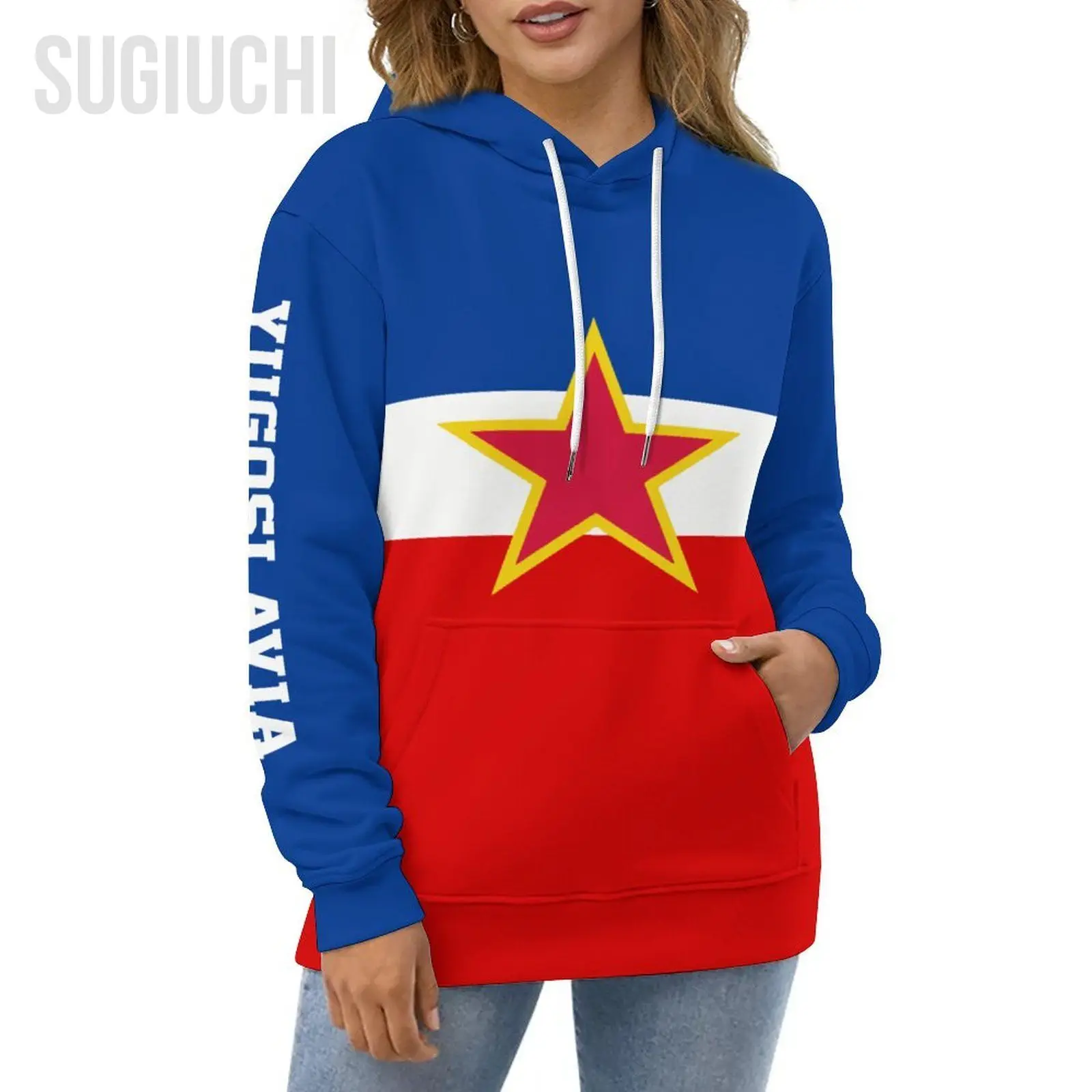 Unisex 3D Hoodie Yugoslavia Flag Men Women Polyester Harajuku Sweatshirt Pullover Hoodies Casual Cool