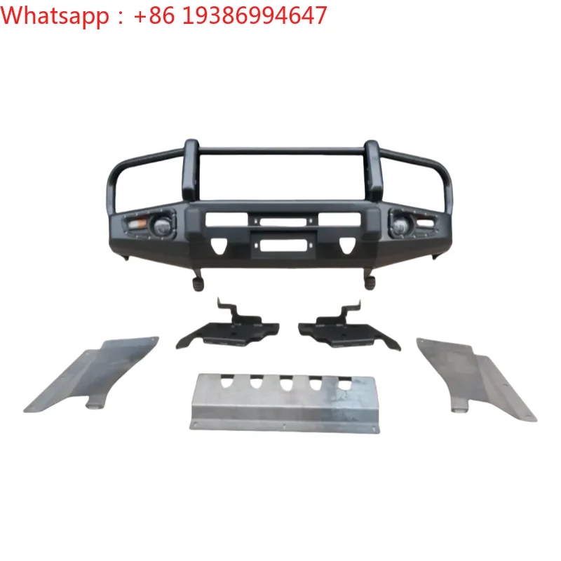 For Nissan Patrol Y61 GU 2005-2019 Steel Front Bumper with Winch Bracket Fog Light Cut-Outs Off-Road 4x4