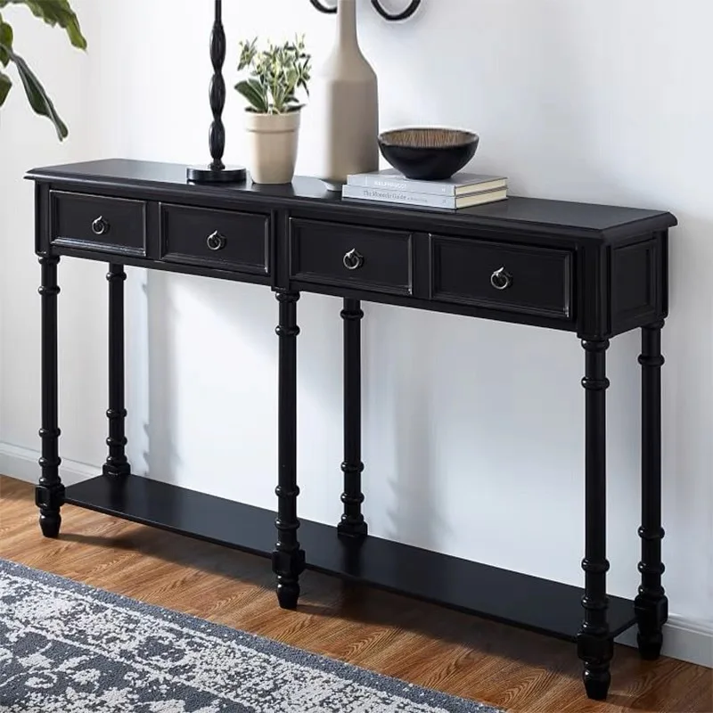 Solid wood porch Storage porch cabinet Foyer decorative cabinet Roman column with drawer