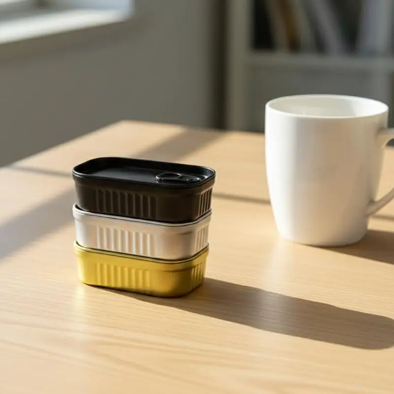 [J]Tinplate Mini Metal Box Creative Sardine Can Shaped Storage Box Portable Metal Material Jewelry Pill Cases Portable Tin Boxes