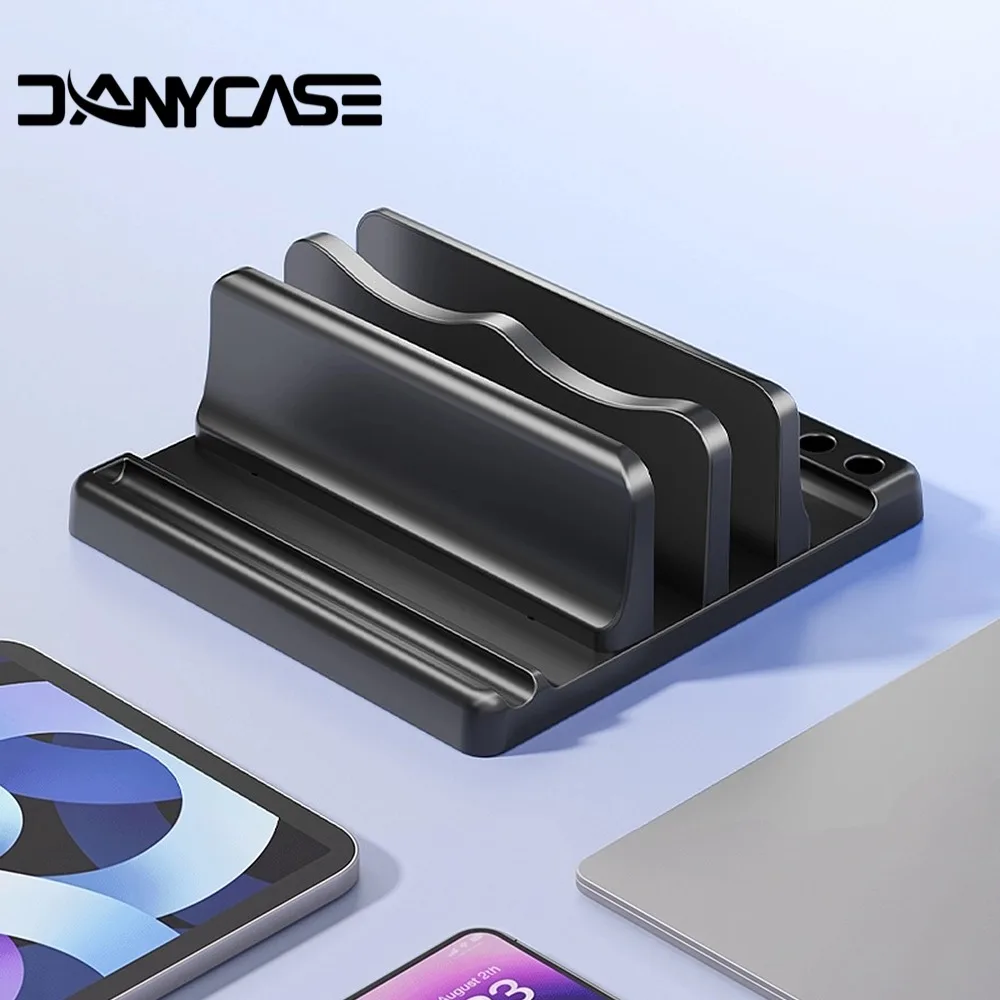 Vertical Laptop Stand Plastic Portable Macbook/Tablet/Phone Holder Adjustable Desktop Notebook Dock Space Save Accessory
