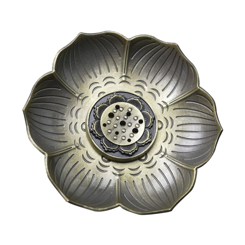 

Alloy Incense Burner Dish Creative Plum Blossom Incense Burner Stand Incense Stick Holder Portable Tray (Aeneous)