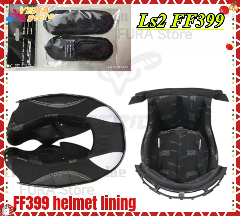 

New helmet Lining, ls2 ff399 back flip helmet original inner cotton lining, Strap cover, acessórios para moto helmet acceptorios