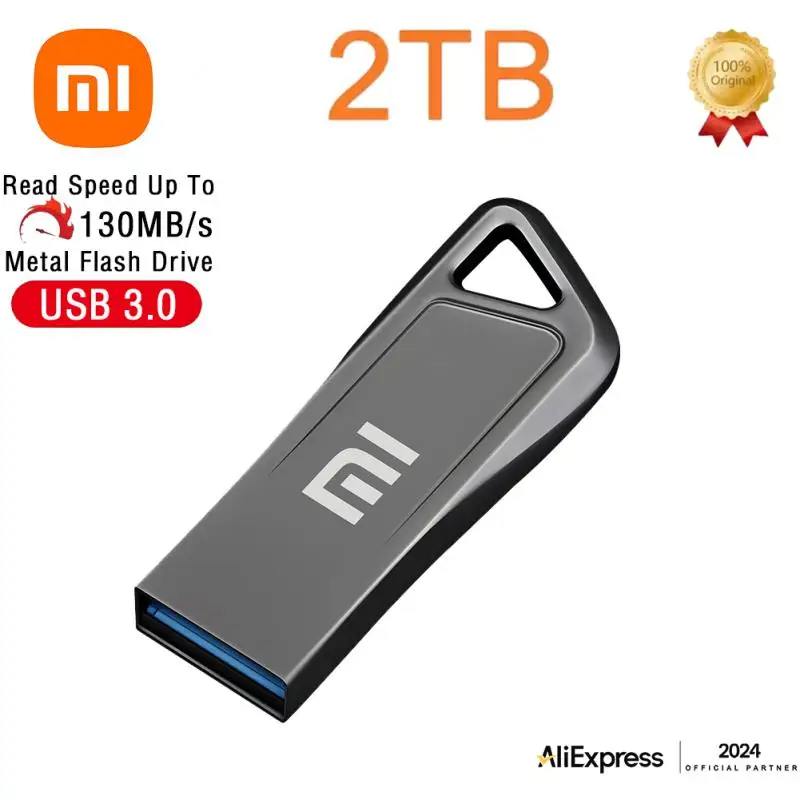 Xiaomi-Pen Drive USB 3,0 de 2 TB, unidad Flash de Metal de gran capacidad, almacenamiento de transferencia de alta velocidad, Memoria impermeable, disco U Original