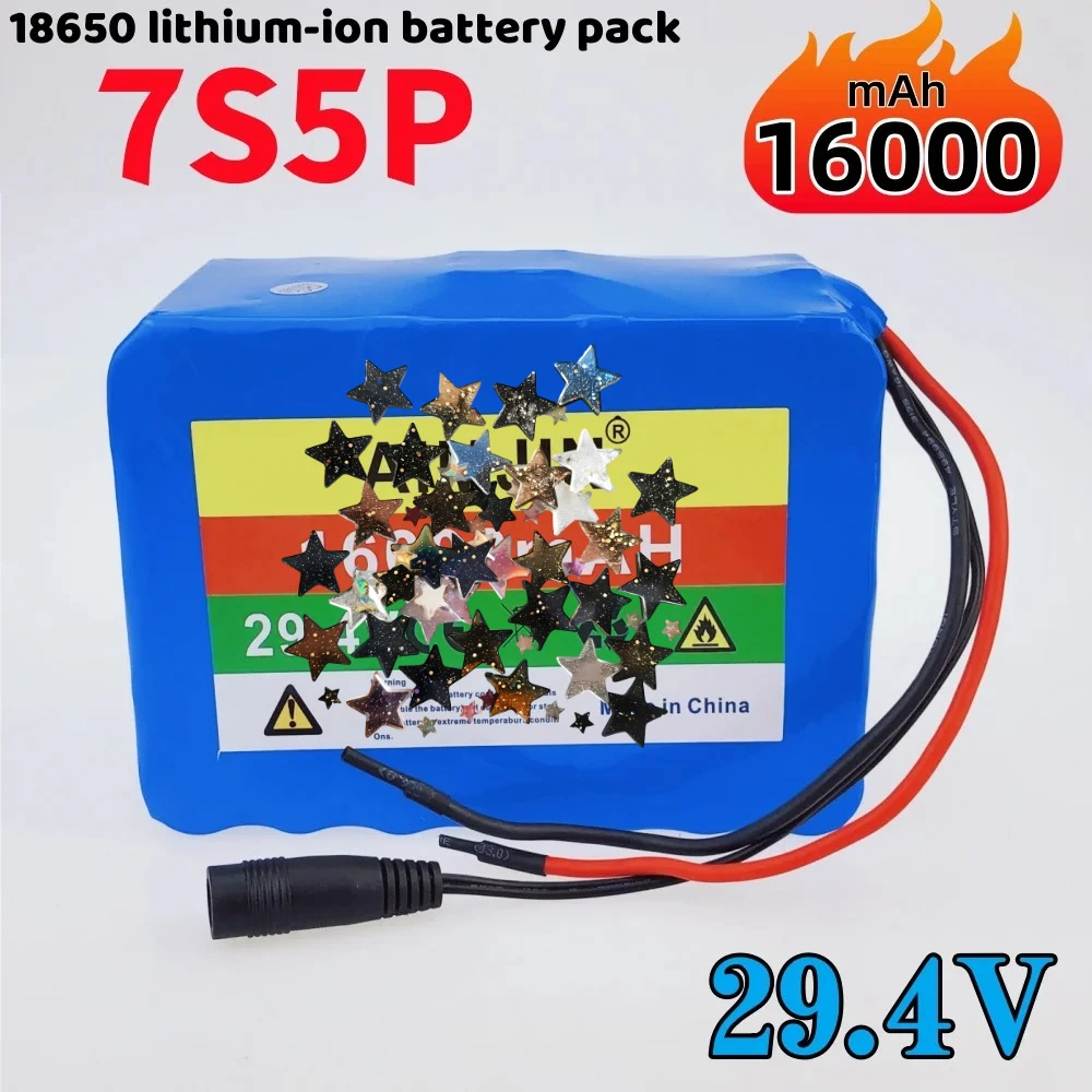 

Аккумулятор для инвалидной коляски 24В 7S5P 18650 16Ач 15А BMS 500Вт 29.4В 16000мАч