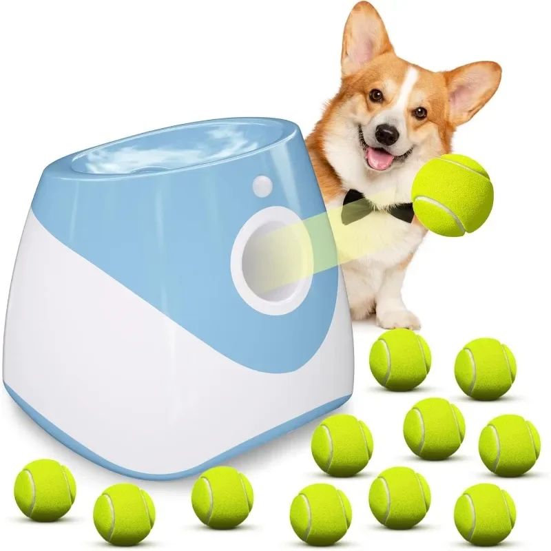 

Automatic Ball Launcher with 3 Tennis Balls, Indoor and Outdoor Thrower for Small Dogs, Energetic Dog, 3 Distance Settings