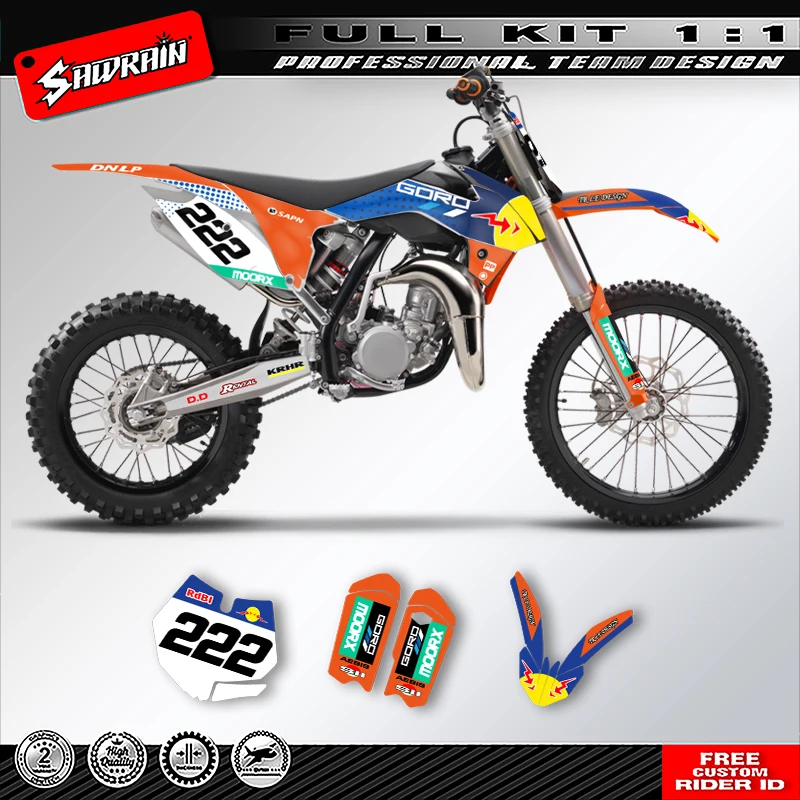 

Sawrain Custom Team мотоциклетная графика фоновые наклейки комплект наклеек для KTM SX85 2013 2014 2015 2016 2017 015