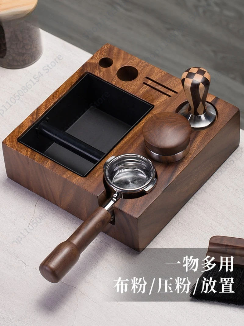 

Подставка для прессования кофейного порошка, аксессуары для дозатора порошка, кронштейн для ручки кофемашины, подставка для хранения приборов из орехового дерева