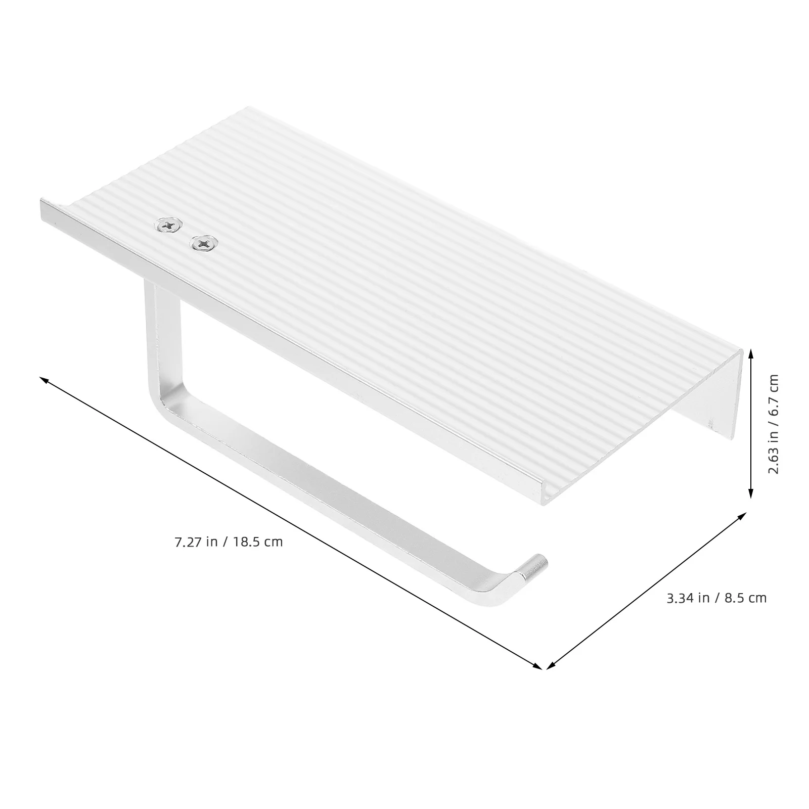 

Toilet Paper Holder Thickened Aluminum Shelf Bathroom Roll Paper Rack Wall Mounted Storage Phone Holder Modern Decor