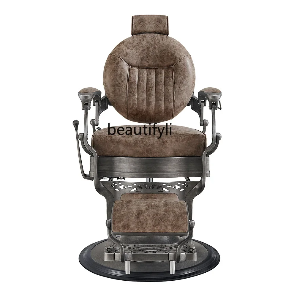 

LJYLJYBritish retro men's haircut chair oil head chair hair salon beauty salon