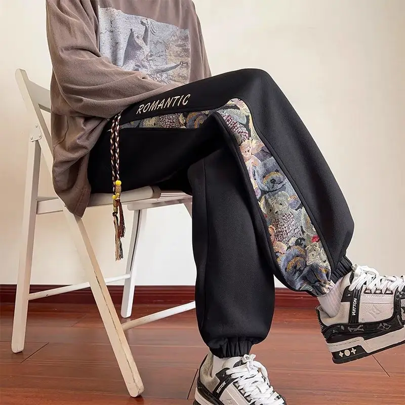 Men Sweatpants Patchwork Jogger Pants Baggy Pants Trouser Streetwear Hip Hop Casual Men Clothing Harajuku Y2k New