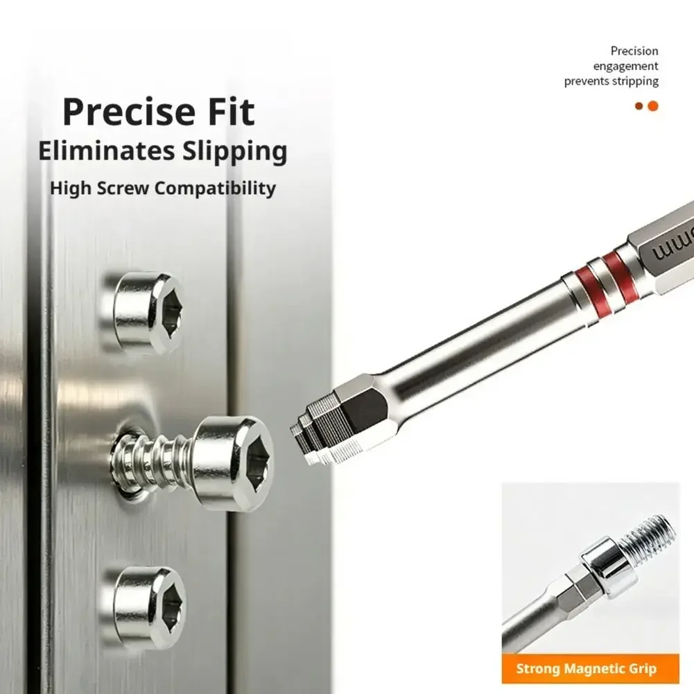 6-teiliges Pagoden-Stufenschraubendreher-Bit-Set aus S2-Legierungsstahl mit Magnetischem Sechskantschaft, Multifunktionale Bits für Elektrobohrer und Schraubendreher – Detail 13