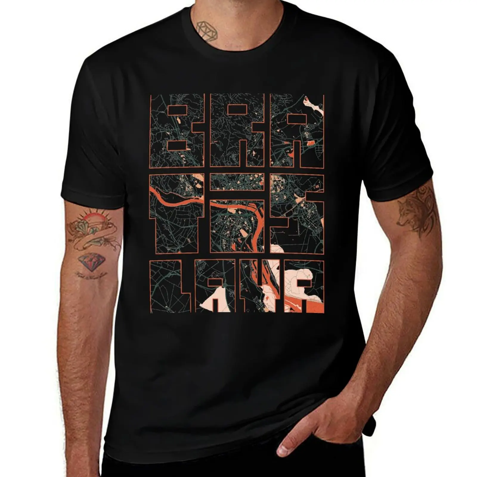 

Bratislava City Map of Slovakia - Bohemian T-Shirt Louboutins tees mens graphic t-shirts anime