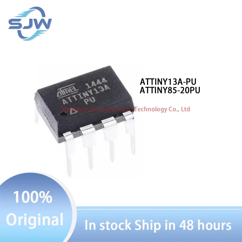 

ATTINY13A-PU ATTINY85-20PU straight cutting encapsulation DIP8 AVR Single-Chip Microcomputer