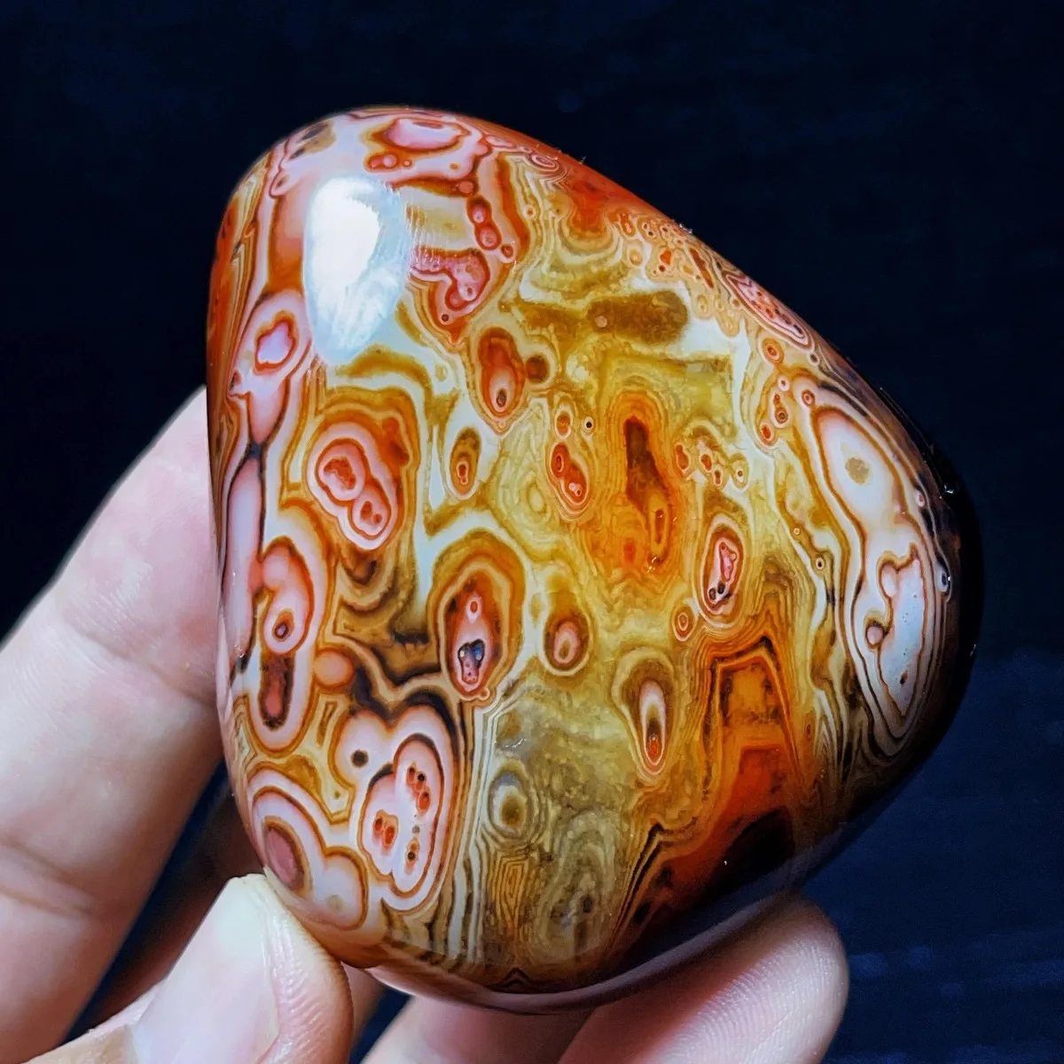 Large Authentic Stone Banded Agate Worry Stone, Desert Stone, Tumbled Polished, Birthday Gift, Natural Stone, Crystal Collection