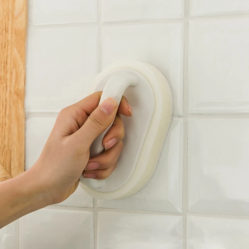 Handvat Badkuip Scrubber Zeep Uitschot Remover Voor Douche Scrubbers Niet Kras Scrub Reiniging Spons Badkamer Schuursponsjes Duurzaam