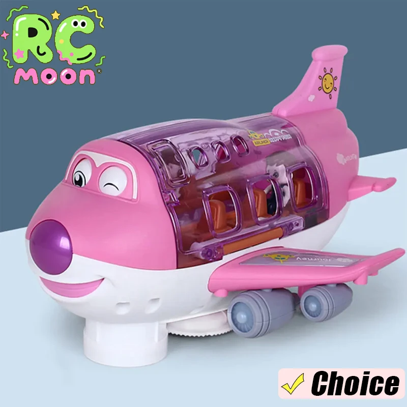 

Electric Aircraft Toys Car Model With Music Lights Simulation Cartoon Rotating Aircraft Kids Traffic Toys Kids Birthday Gifts