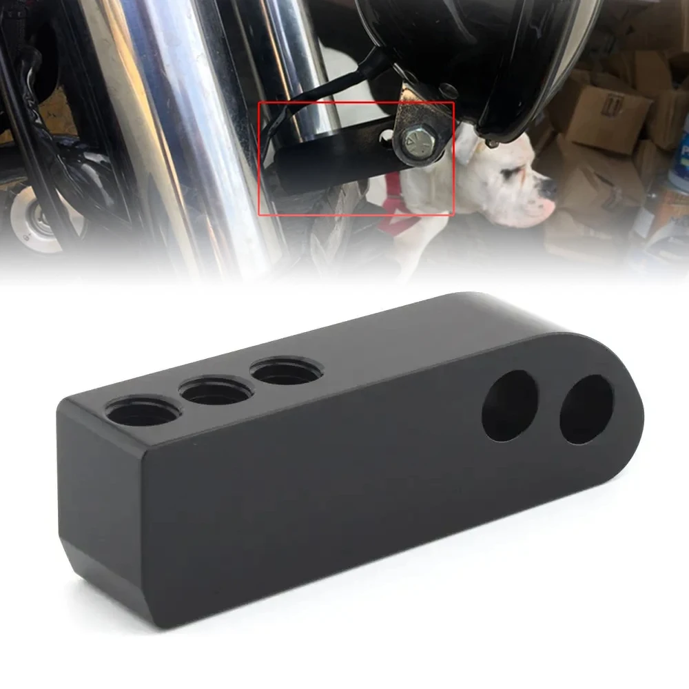 

Headlight Extension Block Adjustable Relocation Bracket MEB9883 For Harley Dyna Street Bob Low Rider Sport Wide Glide 2006-2017