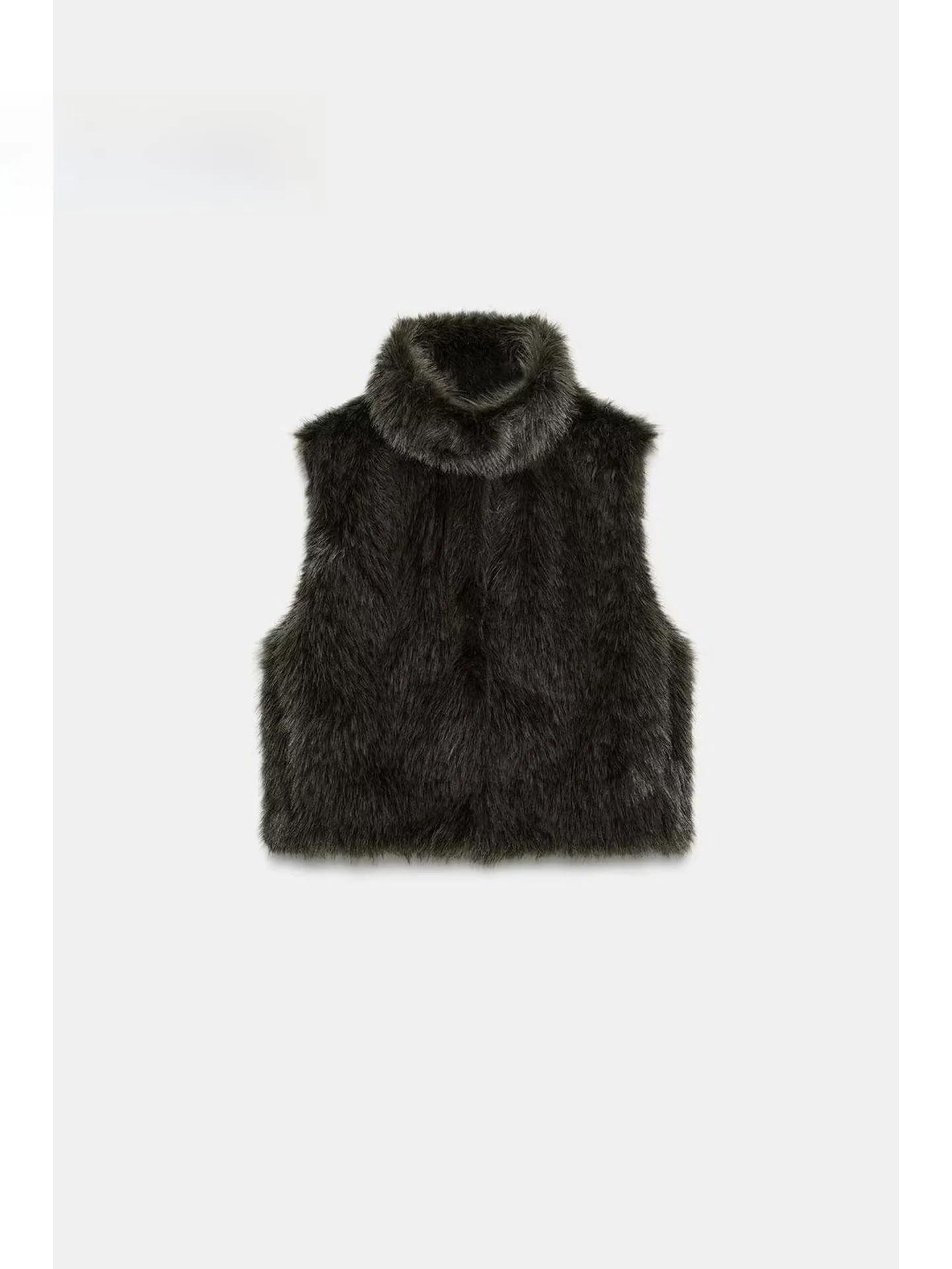 Faionable Soft Kunstfell-Effekt-Kapuzenweste-Mantel für Damen, ZAPRHA 2025, Herbst, neue SLE-Freizeitkleidung, Oberbekleidung